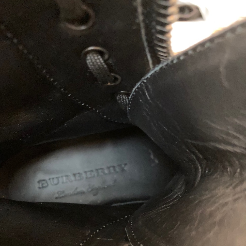 NWT Burberry Grainy Leather Combat Boots - Picture 8 of 12